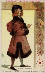 Costume bourgeois, XIVe siècle - French School